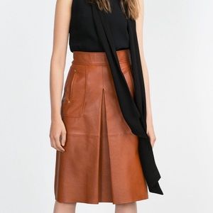 Zara leather skirt